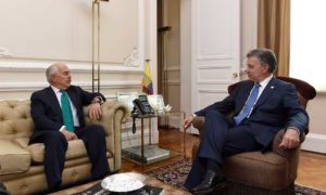 El expresidente Andrés Pastrana y el Presidente Juan Manuel Santos se reunieron en la Casa de Nariño en torno al diálogo nacional convocado por el Primer Mandatario para sacar adelante los acuerdos de paz.