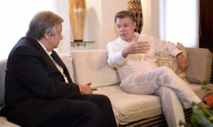 El Presidente Juan Manuel Santos se reunió con el Secretario General designado de la ONU, Antonio Guterres, en desarrollo de la XXV Cumbre Iberoamericana de Jefes de Estado y de Gobierno.