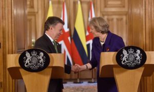 Reafirmación del excelente momento que viven las relaciones de Colombia y el Reino Unido, cuya Primera Ministra, Theresa May, anunció sustanciales aportes económicos para el posconflicto.