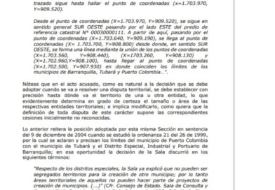 Agustín Codazzi ya había señalado límites en el fallo ◇ Litigio BQ vs Puerto